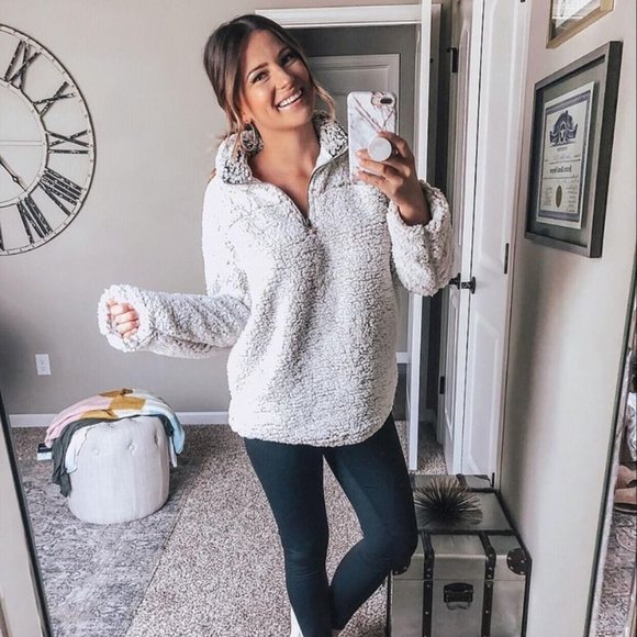 Thread & Supply Sweaters - Thread and Supply Cream and Gray Pullover